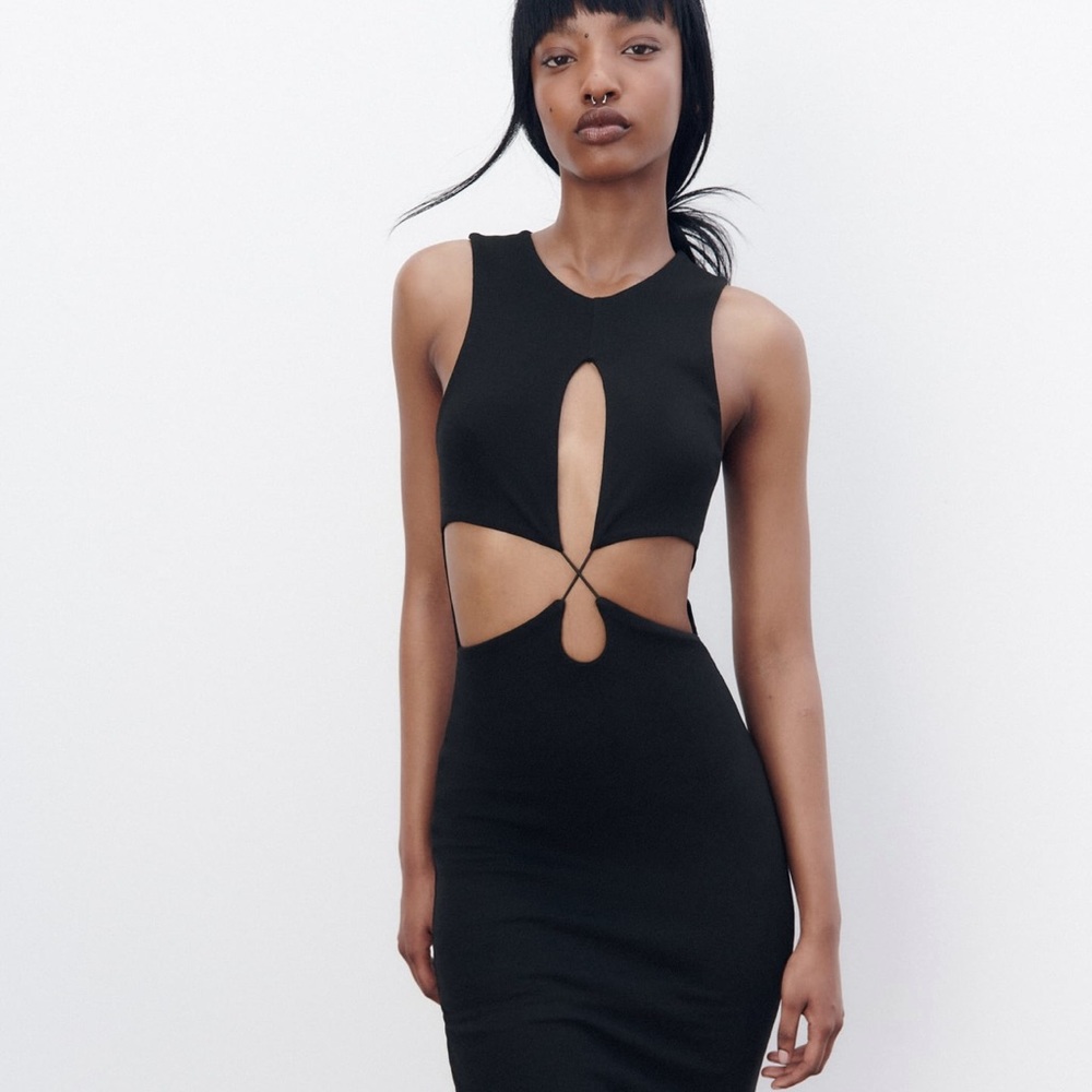 Zara Cut Out Midi Dress